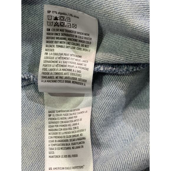 American Eagle Outfitters Overall Denim Dress Jumper Sz XS Sunflower Floral - Picture 12 of 14